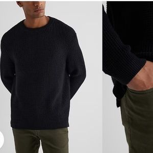 NWT Men's Waffle Knit Crew Neck Sweater